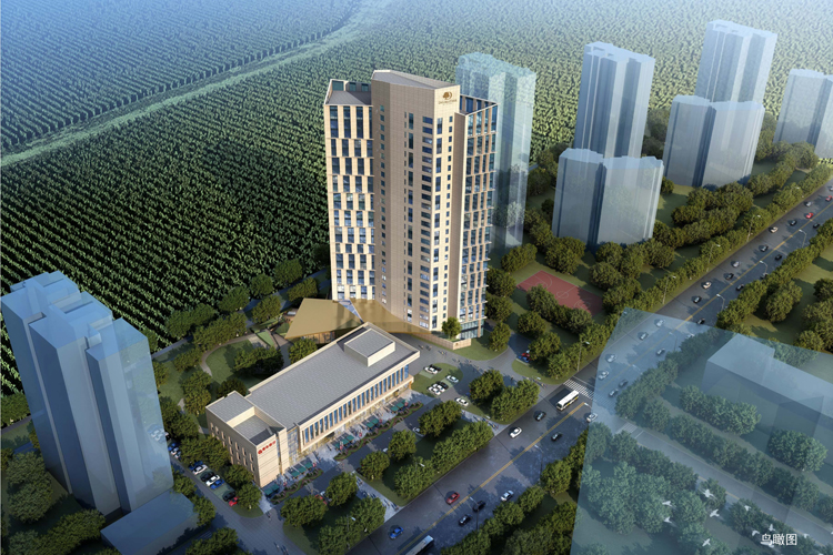 不负春景起好步，希尔顿逸林酒店公寓项目银行主体封顶大吉